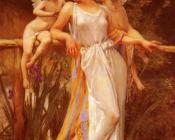 Nymphe Avec Puttis - 吉娄梅·赛涅克